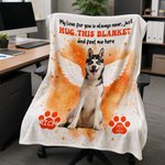 Personalised Paw Print Angel Pet Photo Soft Throw Blanket with Name and Year Memorial Birthday Anniversary Gift for Pet Owners