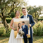Personalized Memorable Oil Painting Photo Canvas Prints with Names Warm Minimalist Home Decor Ship from USA Wedding Anniversary Gift for Couple