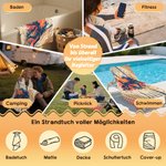 Personalisiertes Strandtuch mit Volleyballspieler-Muster | mit Namen |  Sommer- und Urlaubsgeschenk für Volleyballspieler und Sportliebhaber