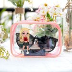 Personalised Portable Y2K Cartoon Girl Makeup Bag with Name Birthday Christmas Friendship Gift for Besties Y2K Lovers