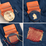 Personalized Birth Flower Small Speedweve Darning Loom with Name Handheld Mending Tool Birthday Gift for Sewing Lovers Mom Darning Enthusiasts
