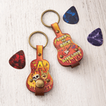 Personalised Graffiti Design Guitar Pick Holder with Initial Daily Wear Birthday Gift for Musician Guitar Player
