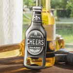 Personalised Bottle-Shaped Magnet Bottle Opener  with Text Wedding Party  Father's Day Gift for Men