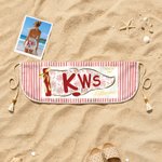 Personalized Pennant Flag Design Quick Dry Beach Wrap Skirt with Name and Title Outdoor Summer Travel Essential Birthday Gift for Women Friends