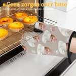 Gepersonaliseerde ovenhandschoen en pannenlapset met foto van kindergezicht origineel verjaardagscadeau of housewarmingcadeau voor kookliefhebbers