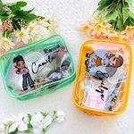 Personalised Portable Y2K Cartoon Girl Makeup Bag with Name Birthday Christmas Friendship Gift for Besties Y2K Lovers