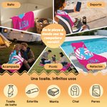 Toalla de playa personalizada extragrande con silueta de jugador de voleibol con nombre y número regalo de cumpleaños para amantes del voleibol