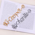 Personalised Multicolour Paw Name Aluminium Wire Bookmark Book Club Birthday Back to School Teacher's Day Gift for Bookworms Pet Lovers