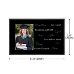 Personalisierte Gratulation Graduierung Fotorahmen mit Foto und Name Klasse 2026 Graduierung Geschenk für Absolventen