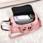 Bolsa de viaje grande impermeable personalizada con nombre e inicial de personaje de baloncesto de dibujos animados regalo de cumpleaños para mamá amante de los deportes