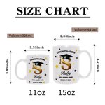 Personlig Gratulation Gradation Cap Initial 11 oz 15 oz Vit keramisk kaffemugg med namn och år Graduation Present för akademiker