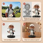 Gepersonaliseerd 3D-geprint golffiguurtje van jouw foto met naam leuke bureaudecoratie en verjaardagscadeau of Vaderdagcadeau voor golfliefhebbers