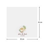 Serviette de table en 100 % coton personnalisée avec nom et date - Cadeau de mariage pour la mariée