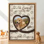 Personalised Pet Photo Paw Print Canvas Prints with Name and Date Home Decor Ship from USA Sympathy Memorial Loss of Pet Gift for Pet Lovers Owners