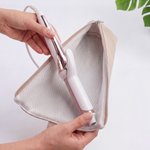 Personalized Birth Flower Heat Resistant Waterproof Hair Tool Storage Bag with Name Travel Daily Dorm Use Birthday Gift for Woman Mom
