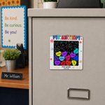 Personalised Minimalist Heart Shaker Fridge Magnet with 1-15 Student Names Back to School End of Year Appreciation Gift for Teachers