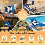 Toalla de playa personalizada de fútbol con nombre número y nombre del equipo regalo de cumpleaños y verano para amantes del deporte y amigos