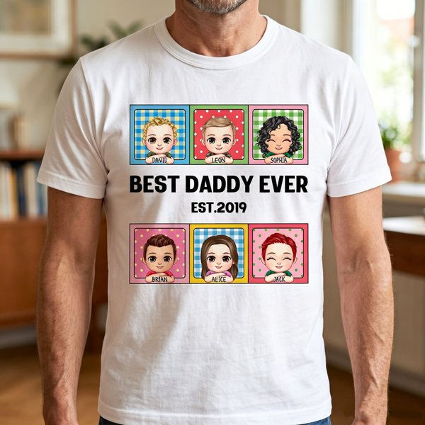 Personalized Cartoon Characters Warm Family T-shirt Sweatshirt Hoodie with Name and Text Daily Use Birthday Gift for Parents Grandparents