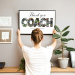 Toile personnalisé avec photos et texte - Cadeau de retraite ou d'anniversaire pour entraîneur