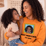 Personalized Cartoon Characters Warm Family T-shirt Sweatshirt Hoodie with Name and Text Daily Use Birthday Gift for Parents Grandparents