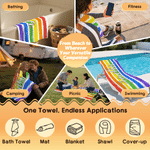 Personalised Multicolour LGBTQ Rainbow Oversized Quick Dry Beach Towel with Name Travel Essentials Party Decor Pride Month Gift for Couple Friend