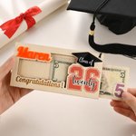 Personalised Graduation Cap Congratulations Wooden Money Holder with Name and Year Graduation Party Gift for Graduates