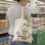 Borsa tote in tela personalizzata con motivo 