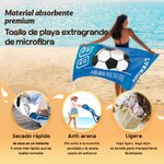 Toalla de playa personalizada de fútbol con nombre número y nombre del equipo regalo de cumpleaños y verano para amantes del deporte y amigos