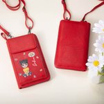 Vive con pasión, sueña con el corazón - Cartera de cuero PU personalizada con personaje animado y nombre regalo de cumpleaños para ella