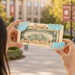 Personalised Graduation Cap Congratulations Wooden Money Holder with Name and Year Graduation Party Gift for Graduates