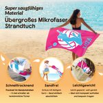 Personalisiertes Volleyballspieler-Silhouette Strandtuch | mit Namen | saugfähig | Geburtstag Geschenk für Volleyballfans Teamkollegen
