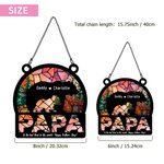 Personalize Bear Father and Kid Acrylic Suncatcher with Names and Text Window Hanging Home Decor Father's Day Gift for Father