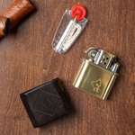 Personalized Engraved Monogram Sandalwood Lighter Kit with Initial Name and Box Daily Use Wedding Birthday Gift for Men Groomsmen