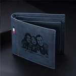Portefeuille en Cuir Personnalisé avec 1 à 12 Noms et Photo Accessoire Plusieurs Emplacements pour Cartes Cadeau Anniversaire Fête des Pères