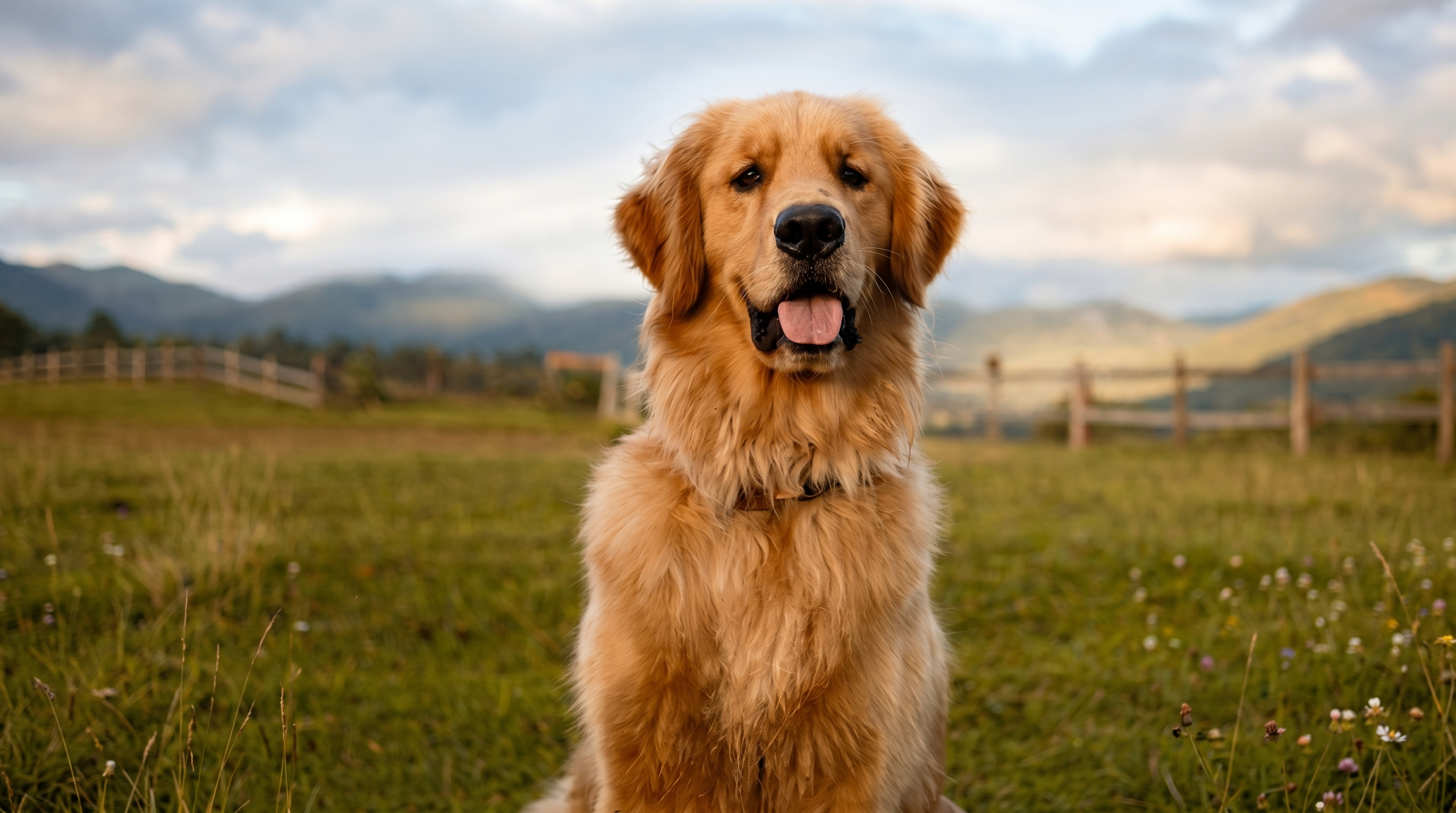 Golden retriever pet photo