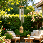 Personalised Happy Retirement Gardening Fishing Golf Beach Camping Wind Chime with Name and Year Retirement Gift for Retiree Friend Colleague Family