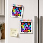 Personalised Minimalist Heart Shaker Fridge Magnet with 1-15 Student Names Back to School End of Year Appreciation Gift for Teachers