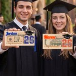 Personalised Graduation Cap Congratulations Wooden Money Holder with Name and Year Graduation Party Gift for Graduates