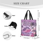 Juego personalizado de bolsa de mano y etiqueta de equipaje «Girls Gone Cruising» con el año y el nombre: imprescindible para viajar, para el día a día, para las vacaciones y como regalo de cumpleaños