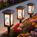 Personalized Ink Wash Style Pet Photo Waterproof Solar Garden Light with Name and Year Garden Decor Pet Loss Memorial Gift for Friends Pet Lovers