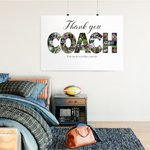 Toile personnalisé avec photos et texte - Cadeau de retraite ou d'anniversaire pour entraîneur