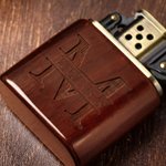 Personalized Engraved Monogram Sandalwood Lighter Kit with Initial Name and Box Daily Use Wedding Birthday Gift for Men Groomsmen