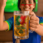 Personalized 2026 World Cup Themed 16.5 oz Beer Glass with Handle and Text Bar Party Game Day Father's Day Birthday Gift for Soccer Loving Dads