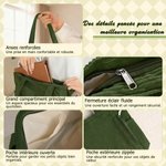 Sac cabas en velours côtelé personnalisé avec fleur de naissance et nom - Cadeau d'anniversaire pour les femmes