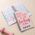 Personalized Love Heart Funny Text Spiral Notebook with Name Daily Use Sports Gift for Friend Fitness People