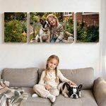Photos Minimalistes Personnalisées Set of 3 Wrapped Canvas Print Gallery Wall Display Home Decor Ship from USA Wedding Anniversary Gift for Family Friend