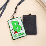 Personalized Multicolour Notebook ID Card Holder with Initial and Text Teacher's Day Birthday Gift for Teacher