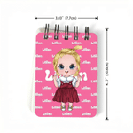 Personalised Cute Cartoon Character Spiral Kid Notebook with Name Daily Use Birthday Back to School Gift for Boys Girls