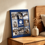 Personalised Multicolour Paw Print Photo Collage Canvas Prints Wall Decoration Ship from USA Pet Memorial Gift for Pet Owner