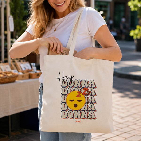 Henkilökohtainen Leikkisä emoji kohtaus Canvas Kangaskassi värisulku nimi Päivittäinen käyttö syntymäpäivälahja lapsille naisille | Callie × emoji ™